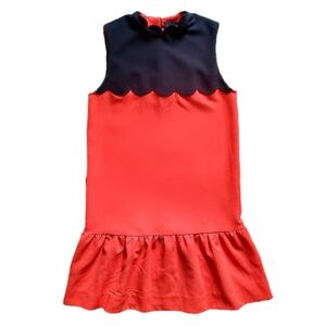 VICTORIA BECKHAM scalloped sleeveless dress
